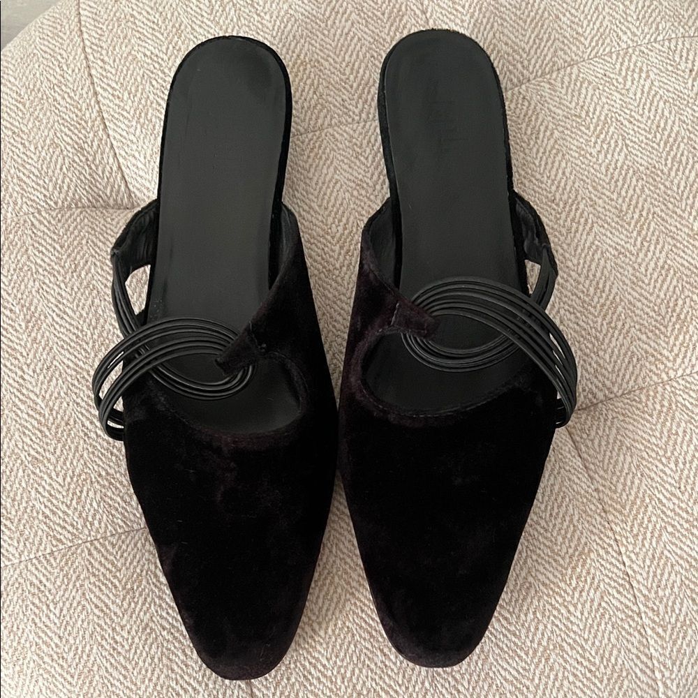 J. Jill Women's Mules in Velvet Black with details in Size 6.5M - Picture 2 of 12